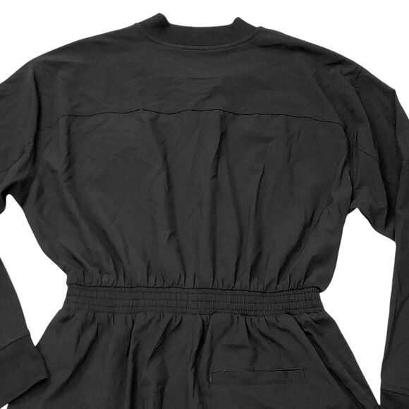 Old Navy Active StretchTech Jumpsuit Womens XS Black Cropped Front Zip Athletic - Picture 7 of 12